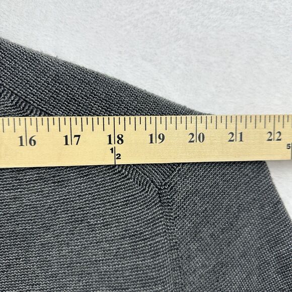 Enrico Rossini Wool Blend 1/4 Quarter Zip Men’s XL Sweater Elbow Patches Gray - Picture 8 of 16